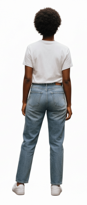 High Rise Straight Leg Jeans